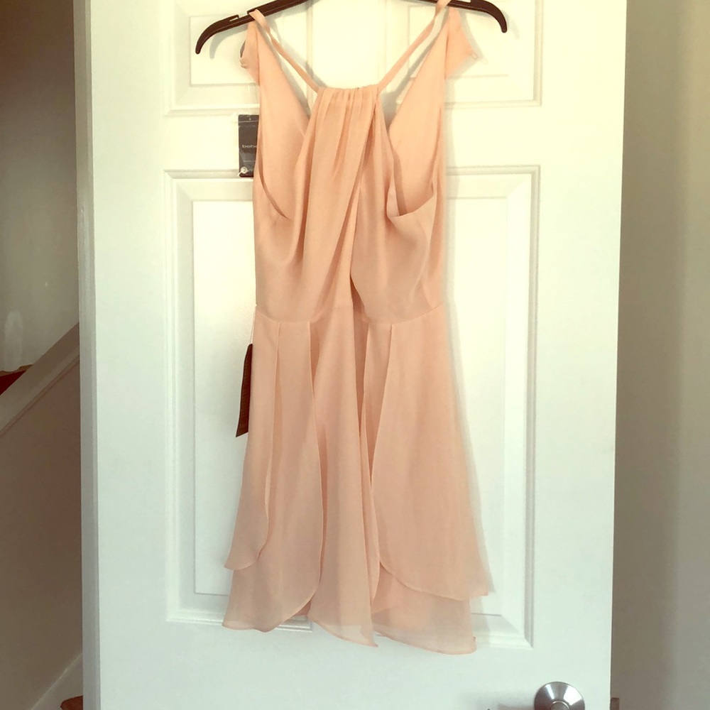 NWT blush Bebe key hole mini dress